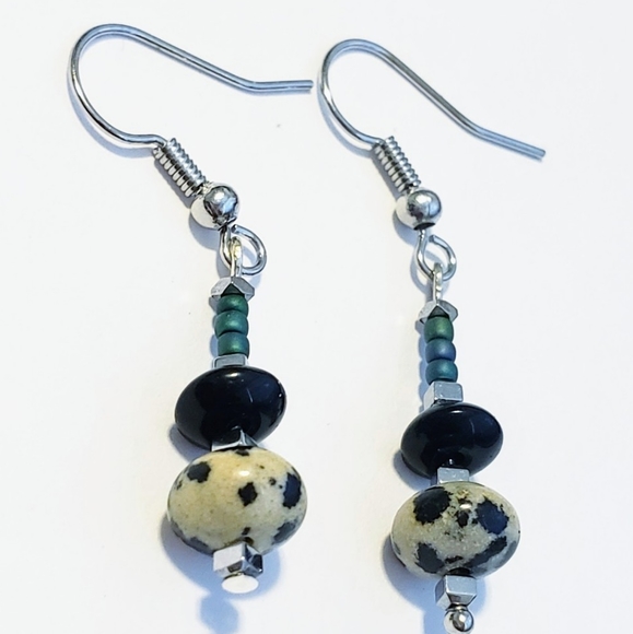 Myda Alejandra Jewelry - 3/$25 💛BEAUTIFUL HANDMADE Dalmatian Stone EARRINGS 💛